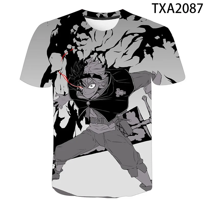 

2021 New Anime Black Clover 3D Print T-shirt Fashion Casual Streetwear Men Women Loose Short Sleeve Casual Tops Tee T-shirts