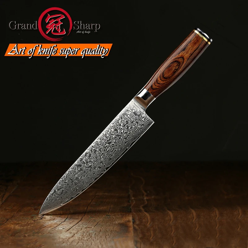 Grandsharp 2 шт набор ножей из дамасской стали 67 слоев японской vg10 шеф повар сантоку