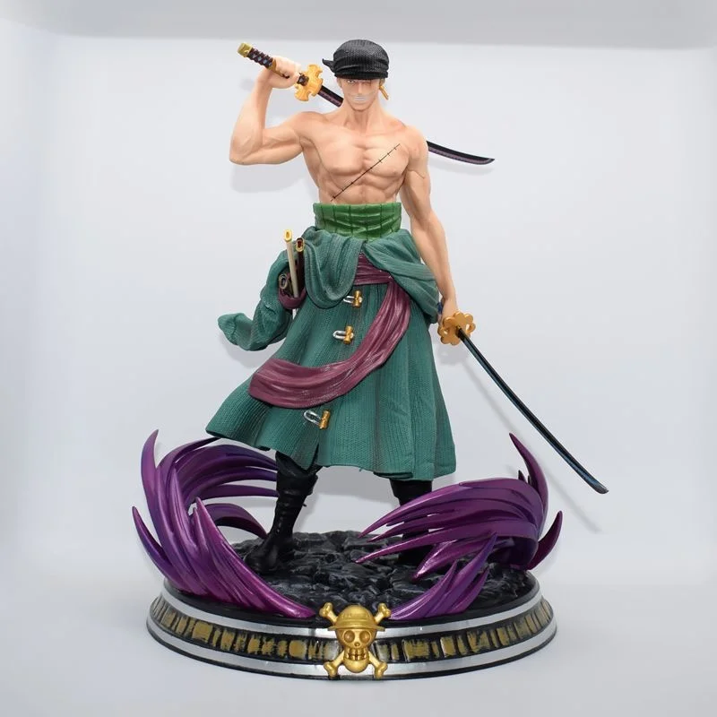 

Anime Figure O.n.e.P.i.e.c.e GK Fantasy Zoro Three Swords Style Double Head Scene Statue Boxed Figure anime figures