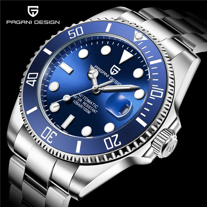 

2020 New PAGANI Design Men's Watches Automatic Mechanical Watch Men Stainless Steel Waterproof 100M Fashion Business Wristwatch