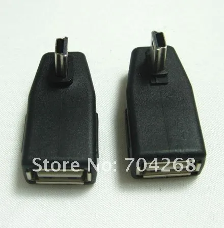 

2 шт. пара правый + левый угол 90 градусов Мини B 5pin штекер на USB A гнездо конвертер адаптер
