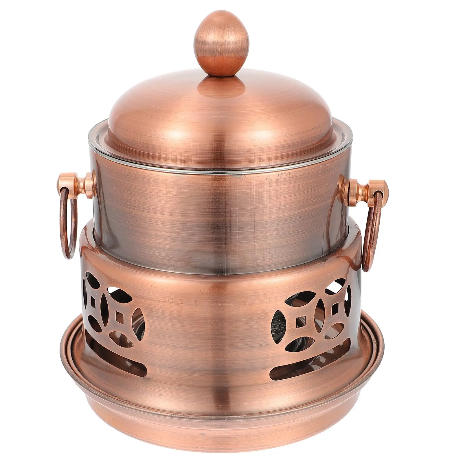 

Горшок с крышкой для горячего приготовления, горшок со спиртом из нержавеющей стали, многоразовая посуда для уличной кухни, 1 комплект