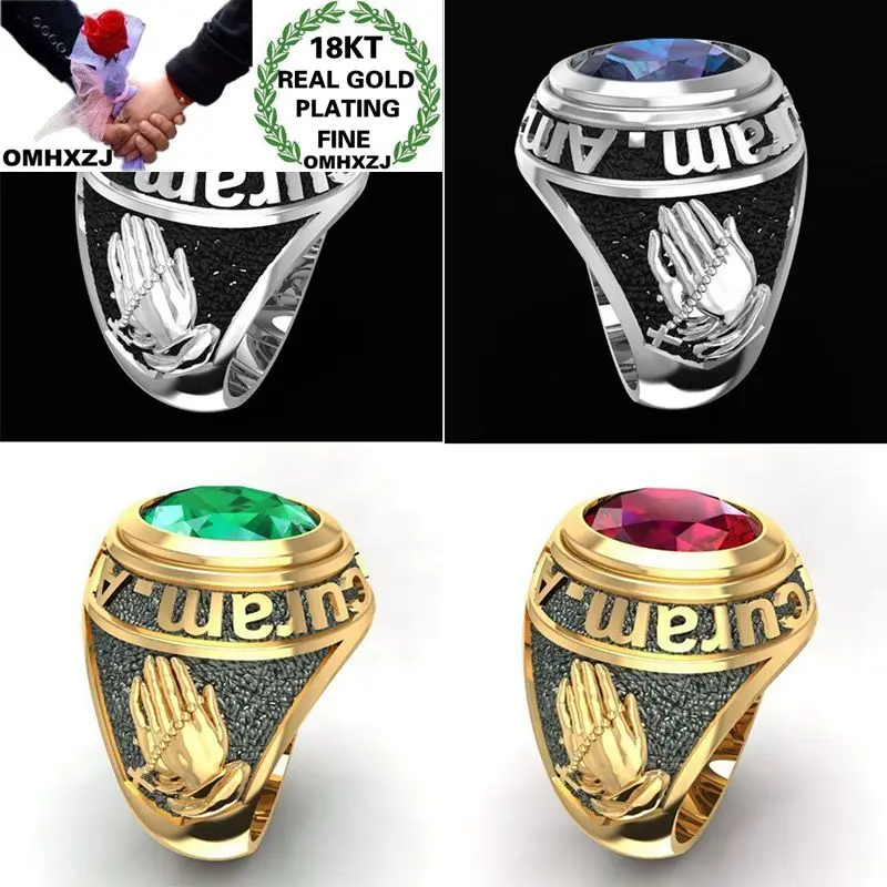 

Мужское кольцо OMHXZJ, серебряное, 18 карат, с цирконием AAA