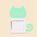 Светящаяся Наклейка на стену, стикер в виде котенка, кошки, домашнее украшение, практичная нежная наклейка, аксессуар