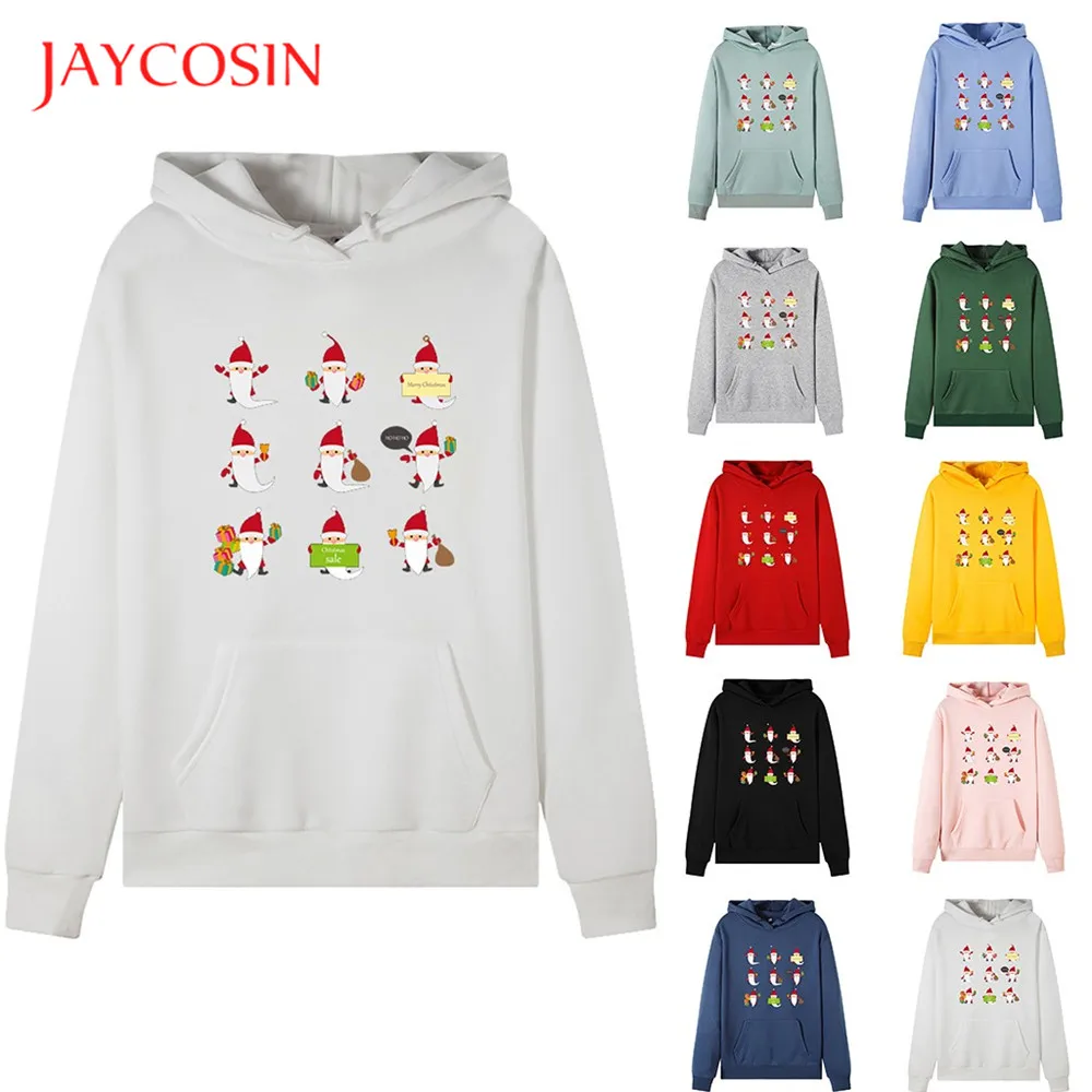 Joycosin 2019 Рождественская женская одежда повседневная модная толстовка с капюшоном