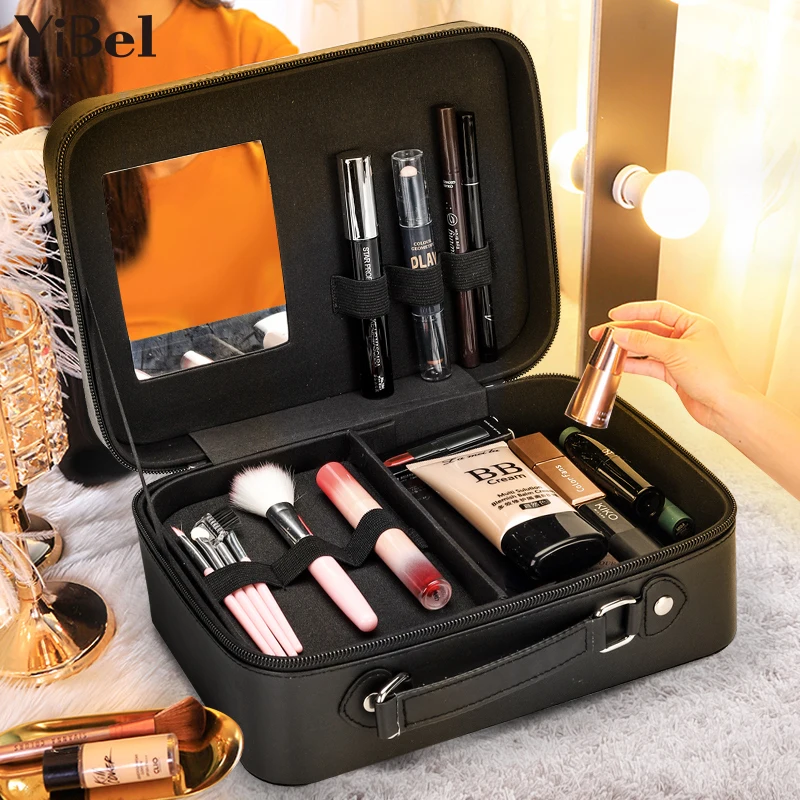 

2021 New Comestic Bag Portable Large Capacity Travelling Bag Household lipstick Makeup Brushes Storage Box