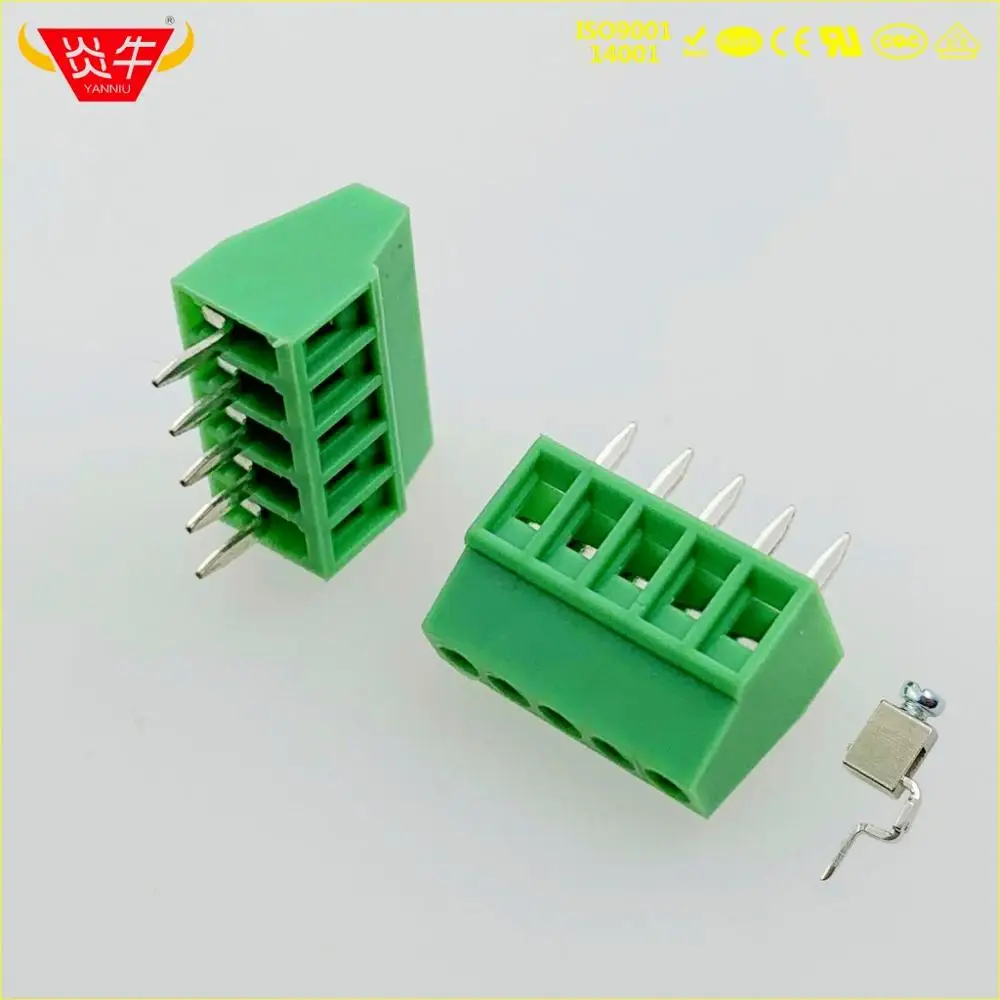 128-2.54-5P KF308 2,54 мм 2PIN PCB Универсальный винтовой клеммный блок DG308 KF128-2.54-2P MPT 0,5/2-2,54-1725656 PHOENIX CONTACT YANNIU - Цвет: 128-2.54-5P