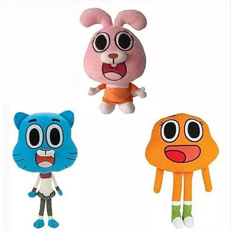 3 шт./лот 25 см мультяшный удивительный мир Gumball Darwin Anais плюшевые игрушки кукла