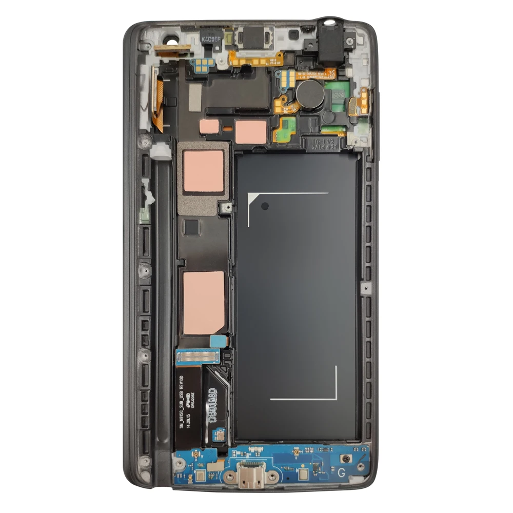 Super AMOLED LCD Note 4 Edge N915 N9150 N915F рамка дисплея 100% испытано рабочий сенсорный экран в