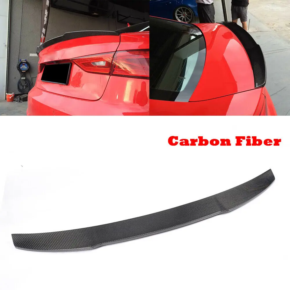 

Для Audi A3/S3/RS3 Sedan 14-19 спойлер заднего багажника, крыла Carbon Fiber