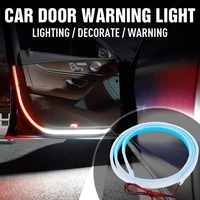 2x 1 2m car door welcome light strips flashing light led opening warning decoration atmosphere lamp bar auto light accessories