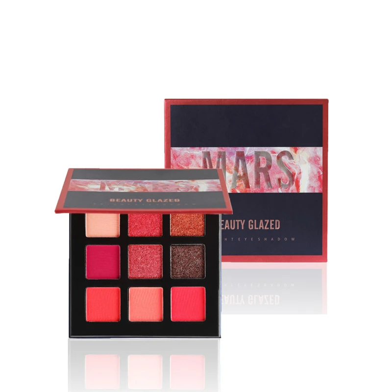 9 цветов Тени для век макияж Палитра блестящая Мерцающая Палетка теней глаз