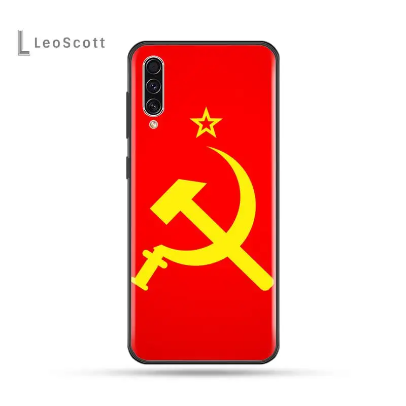 

Soviet Union USSR Grunge Flag Painted Phone Case For Samsung Galaxy A 3 6 7 8 10 21 01 11 31 91 10S 20S 30S 50S PLUS
