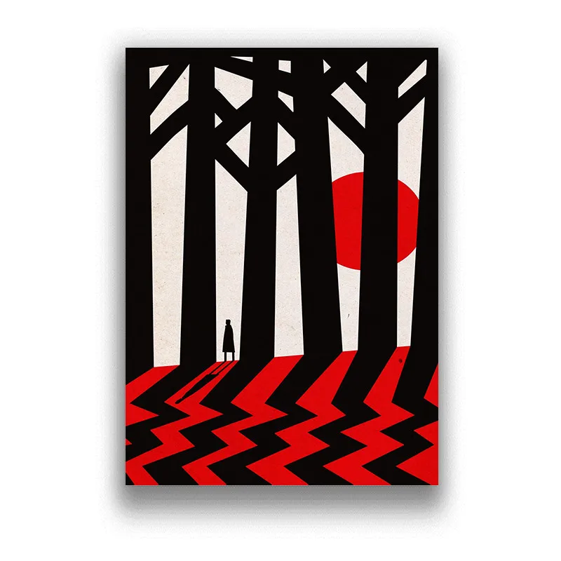 ТВ-сериал Твин Пикс показывает классическую бумагу с белым покрытием аниме