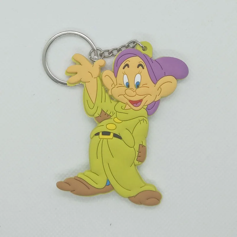 Аниме Белоснежка брелок ведьма королева Dopey застенчивый Sneezy Grumpy Sleepy милый забавный мультфильм ПВХ брелок кулон ювелирные изделия подарок