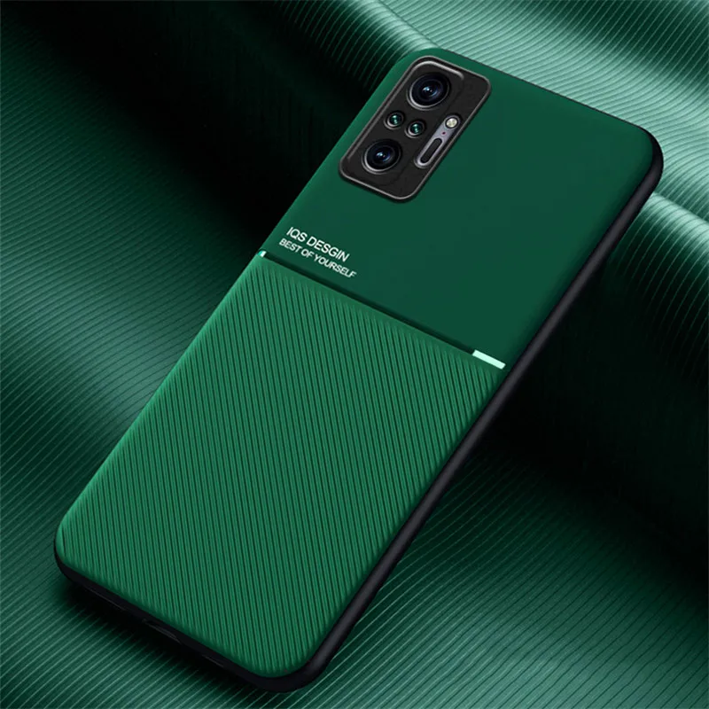

Redmy Note10 Pro Case Leather Texure Magnetic Holder Car Plate Back Cover For Xiaomi Redmi Note 10 Pro 10S Note10 Soft Coque