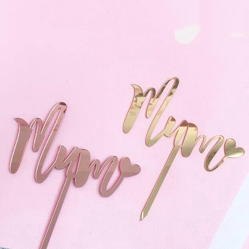 Акриловый Топпер для торта 5 стилей украшение на день матери с надписью мама