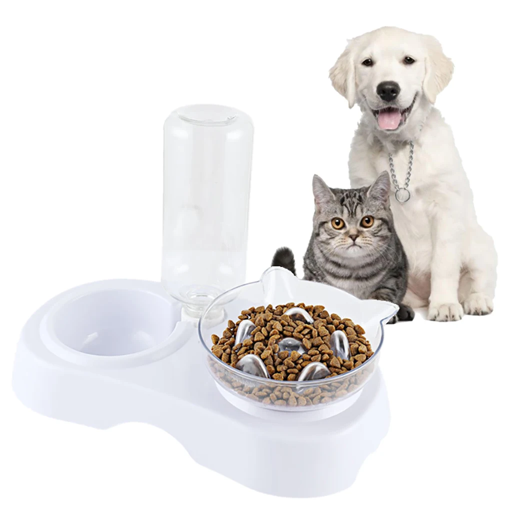 

Pet Bowl Automatic Feeder Dog Cat Food Bowl with Water Dispenser 2 in 1 Dog Drinking Bowl Cat Dish Bowls for Pet Food Supplies