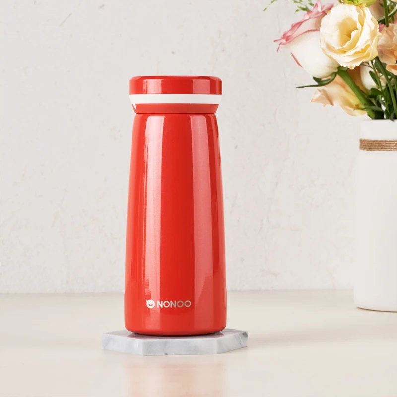 

Youpin NONOO Sunny Doll Thermos Cold Cup Curve Modeling Long-lasting Insulation 304 Stainless Steel Liner