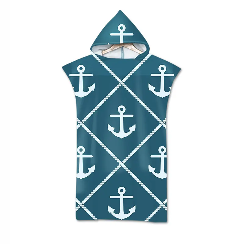 Клетчатое пляжное полотенце в полоску с капюшоном из микрофибры | Дом и сад