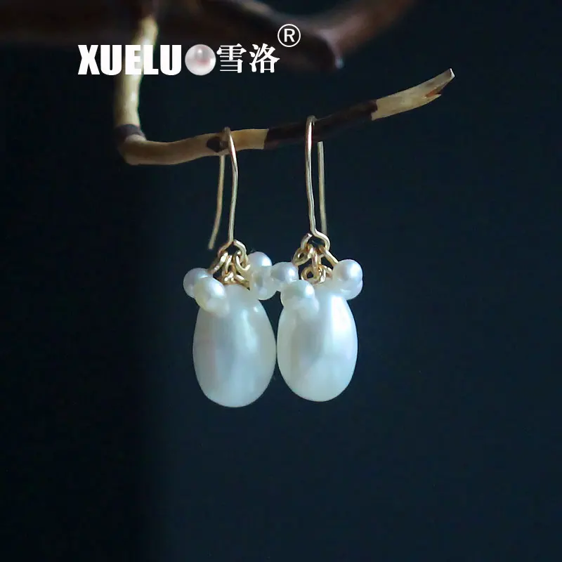Дизайнерские серьги XUELUO 2019 новейший жемчужный! Модная реальная пресноводная