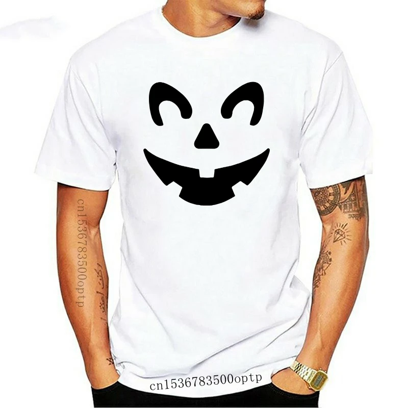 

Jack O' Lantern Face Men's T Shirt Haloween Pumkin Unique Tees Short Sleeve O Neck T-Shirts Pure Cotton Printed Clothing