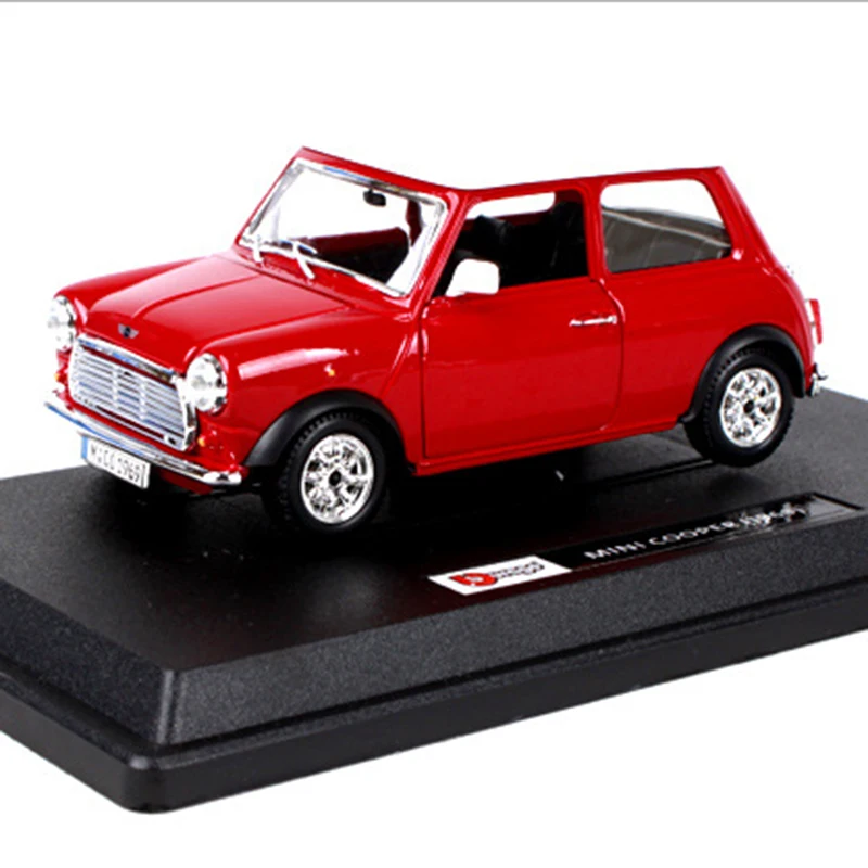 1:24 Литой автомобиль 1969 MINI COOPER классические модели автомобилей Спортивные Машинки Игрушки красный/зеленый цвет для коллекционирования