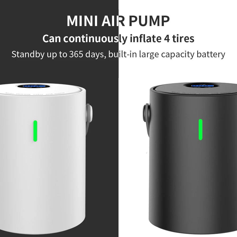 Портативный воздушный компрессор надувной насос с ЖК-дисплеем 12 В 150psi USB