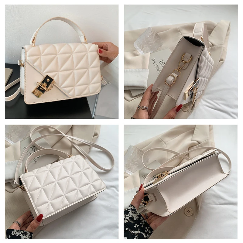 

Luxury Plaid Handbags Designer Women Shoulder Bag Fashion Flap Lock Crossbody Bags For Women Cross Body Messenger Bags