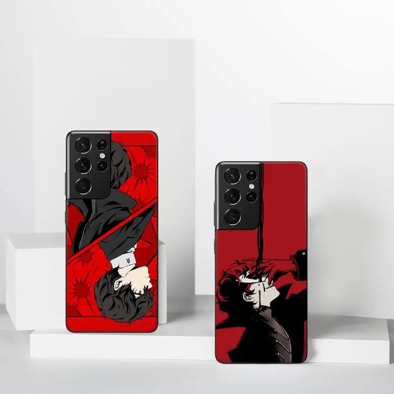 

persona 5 Phone Case For Samsung A51 A32 A52 A71 A50 A12 A21S S10 S20 S21 Plus Fe Ultra