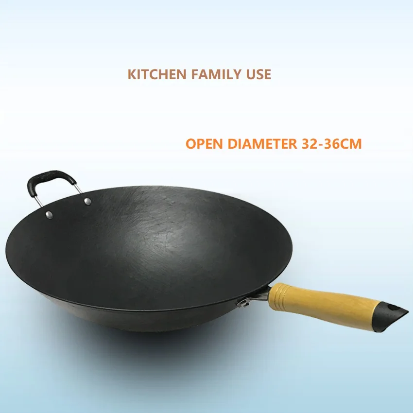 Чугунная домашняя Классическая сковорода для приготовления вок без покрытия