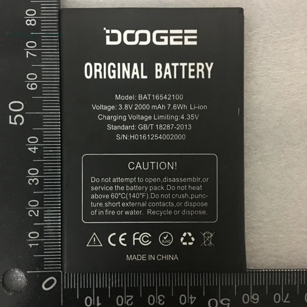 Сменный аккумулятор DOOGEE X9 Mini BAT16542100 2000 мА ч литий-ионный большой емкости для