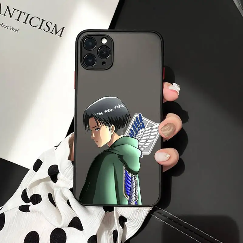 

Hot Anime Attack On Titan Phone Case matte transparent For iphone 7 8 11 12 plus mini x xs xr pro max cover