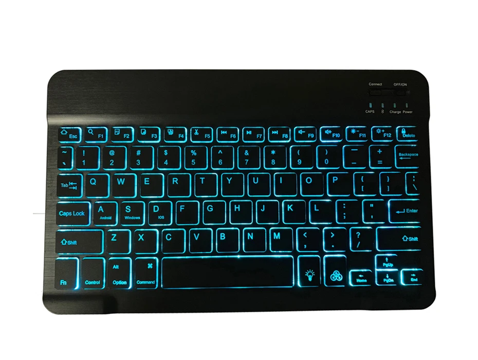Для ipad 10,2 дюймов 7 видов цветов светодиодный с подсветкой Беспроводная Bluetooth сенсорная клавиатура для ipad 7 10,2 дюймов чехол для планшета ПК Универсальный чехол