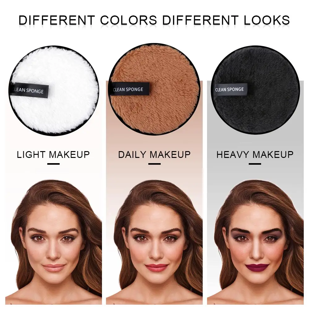 3 шт. накладки для снятия макияжа из микрофибры моющиеся многоразовые хлопковые