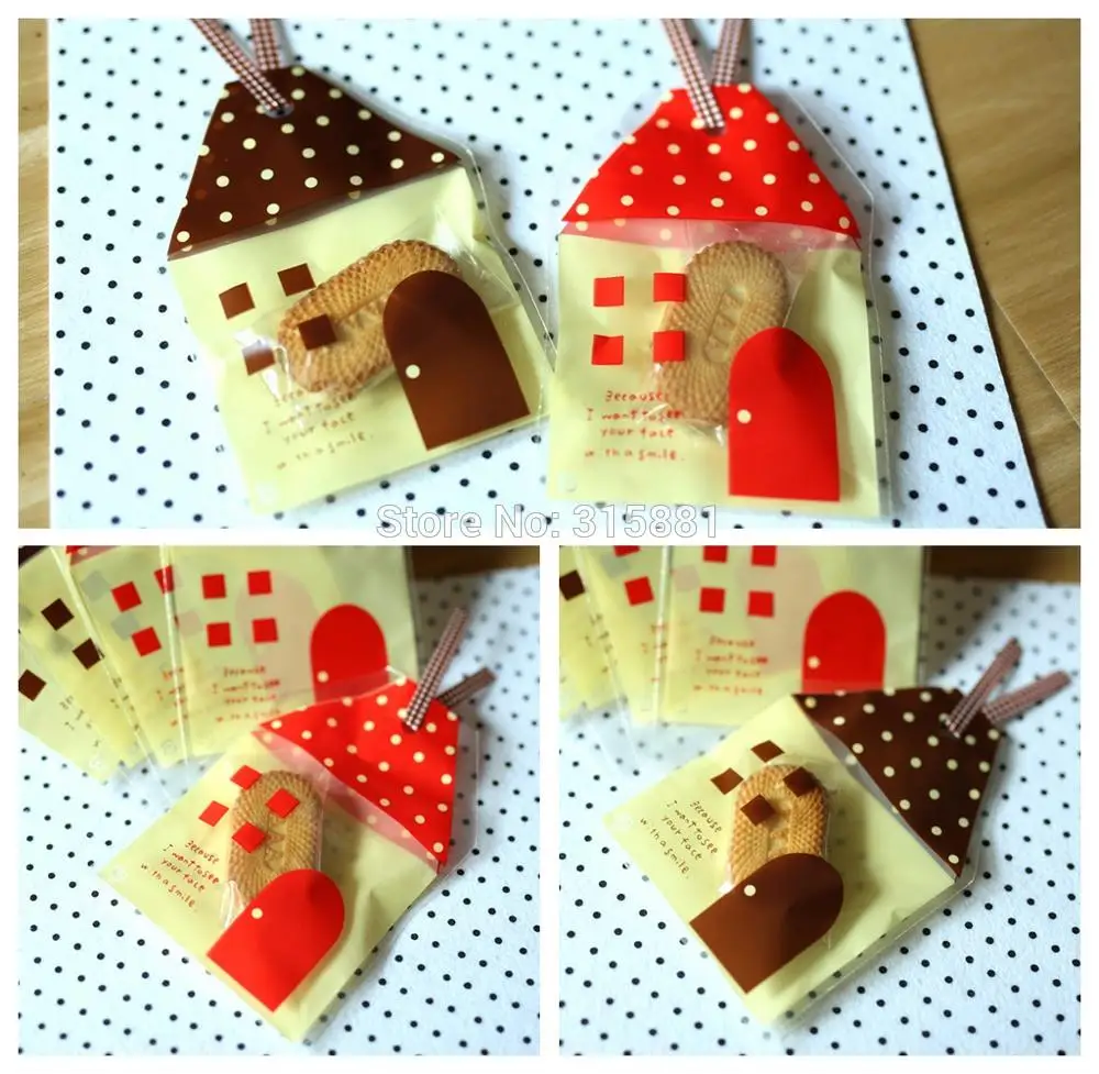 Маленькие домашние пакеты для печенья самоклеящиеся пластиковые с запахом