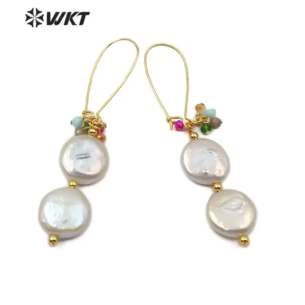 Вес-E576 Горячая распродажа! Женские серьги из натурального камня и жемчуга летние