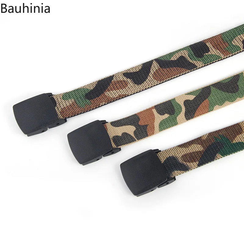 

110*3.8CM Men Female Belts Military Nylon Adjustable Belt Men Outdoor Travel Tactical Waist Belt with Plastic Buckle for Pants