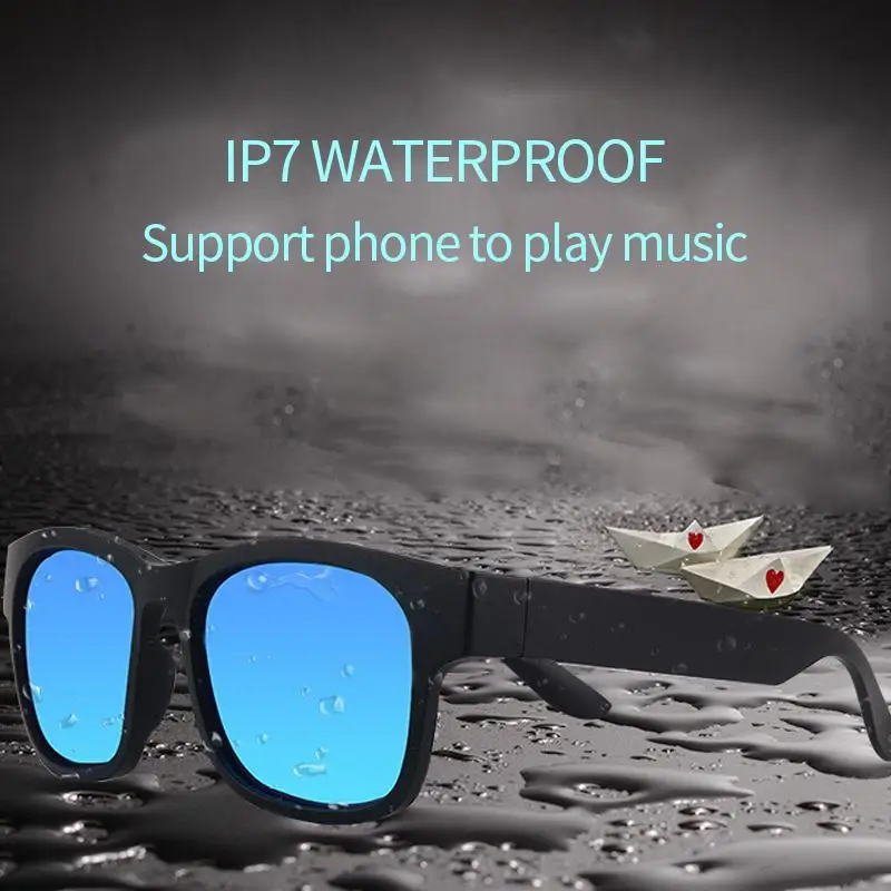 Harga Kacamata Headphone Kacamata Pintar Suport Bluetooth Dengan Mikrofon Tulang Konduksi Olahraga Berkendara Earphone Mikrofon Headset Audio