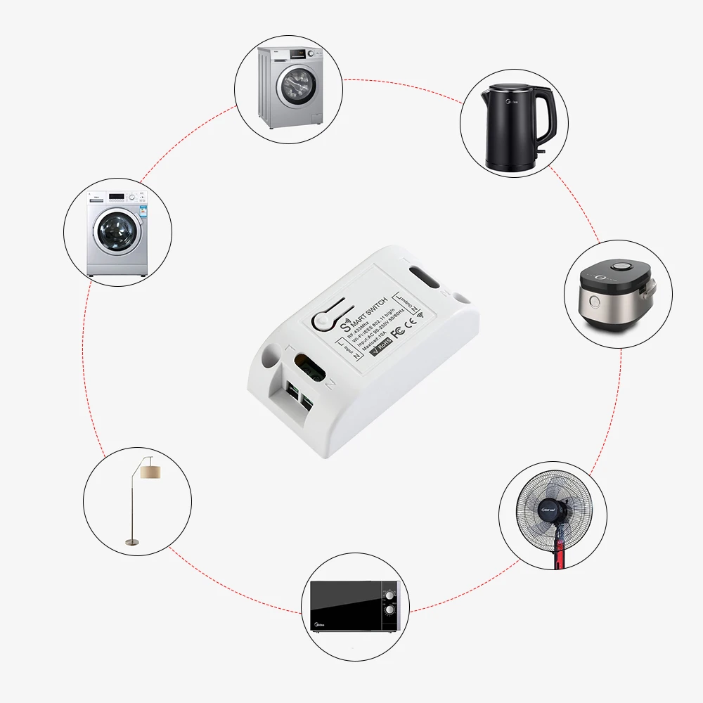 Умный Беспроводной Выключатель светильник Wi-Fi 433 МГц релейный приемник