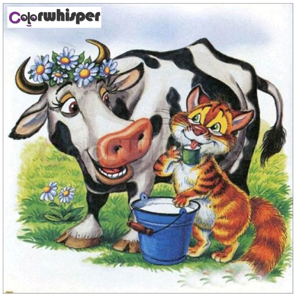 

Diamond Painting Full Square/Round Drill Cow 5D Daimond Painting Embroidery Cross Stitch Mosaic Crystal Picture Wall Art Z1394