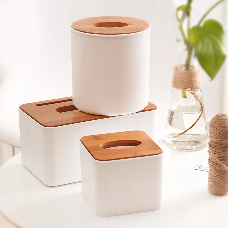 Домашняя кухонная деревянная пластиковая коробка для салфеток держатель из