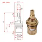 Латунь Керамика термостатический клапан из нержавеющей стали кран картридж Ванная комната смеситель горячей и холодной воды клапан Температура воды подстройки комплект