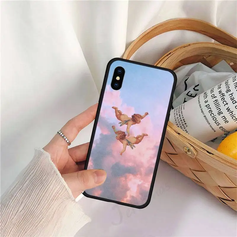 

Retro Art Renaissance angels Phone Case for iPhone 11 12 pro XS MAX 8 7 6 6S Plus X 5S SE 2020 XR