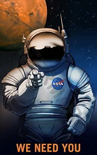 

SPACE EXPLORATION JOB ADVERT WE NEED YOU Art print Silk poster Home Wall Decor