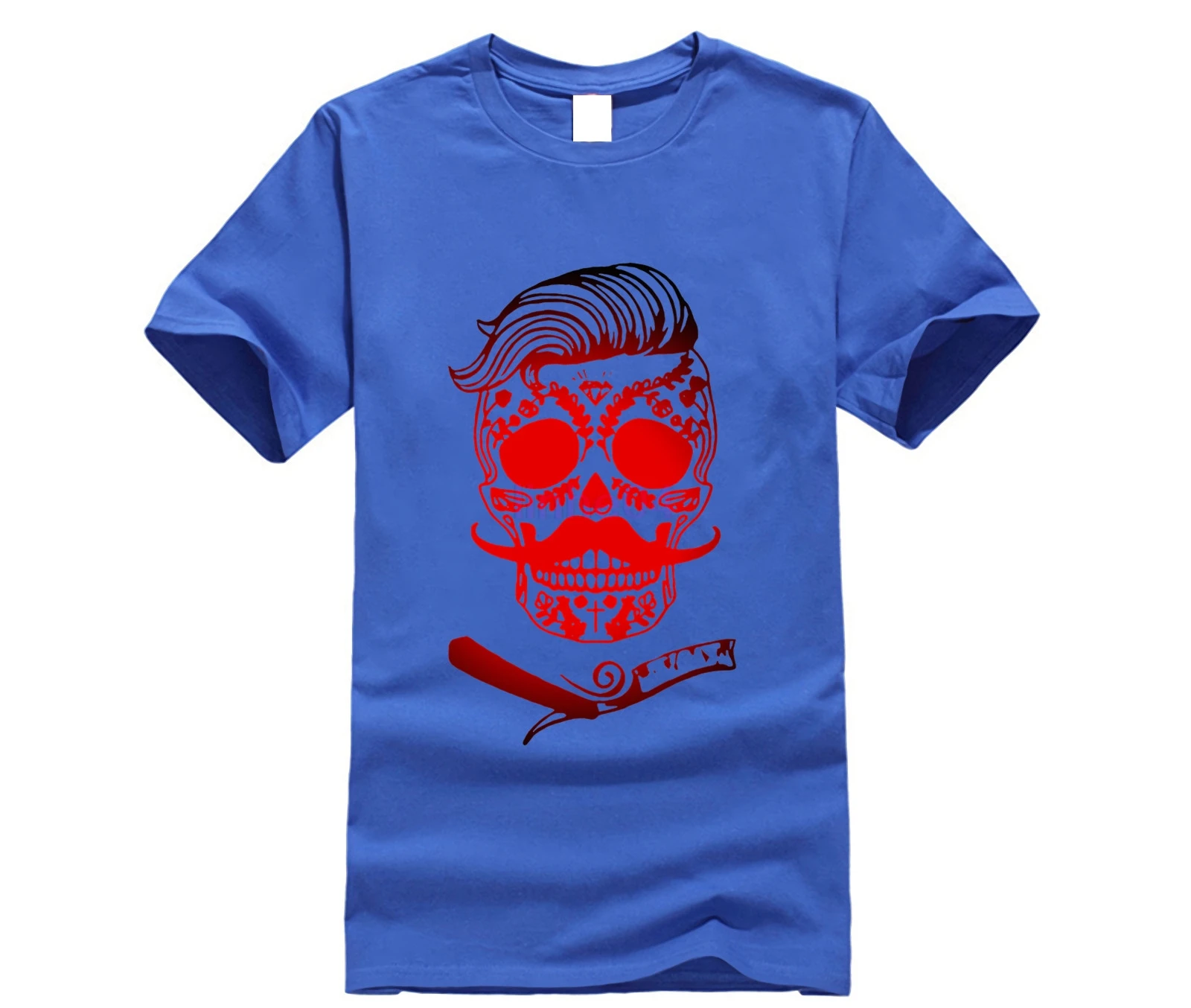 2019 Venta caliente de moda encargo t camisa printingGreaser оригинальный rockabilly pelo navaja Barbero personalizada | Мужская