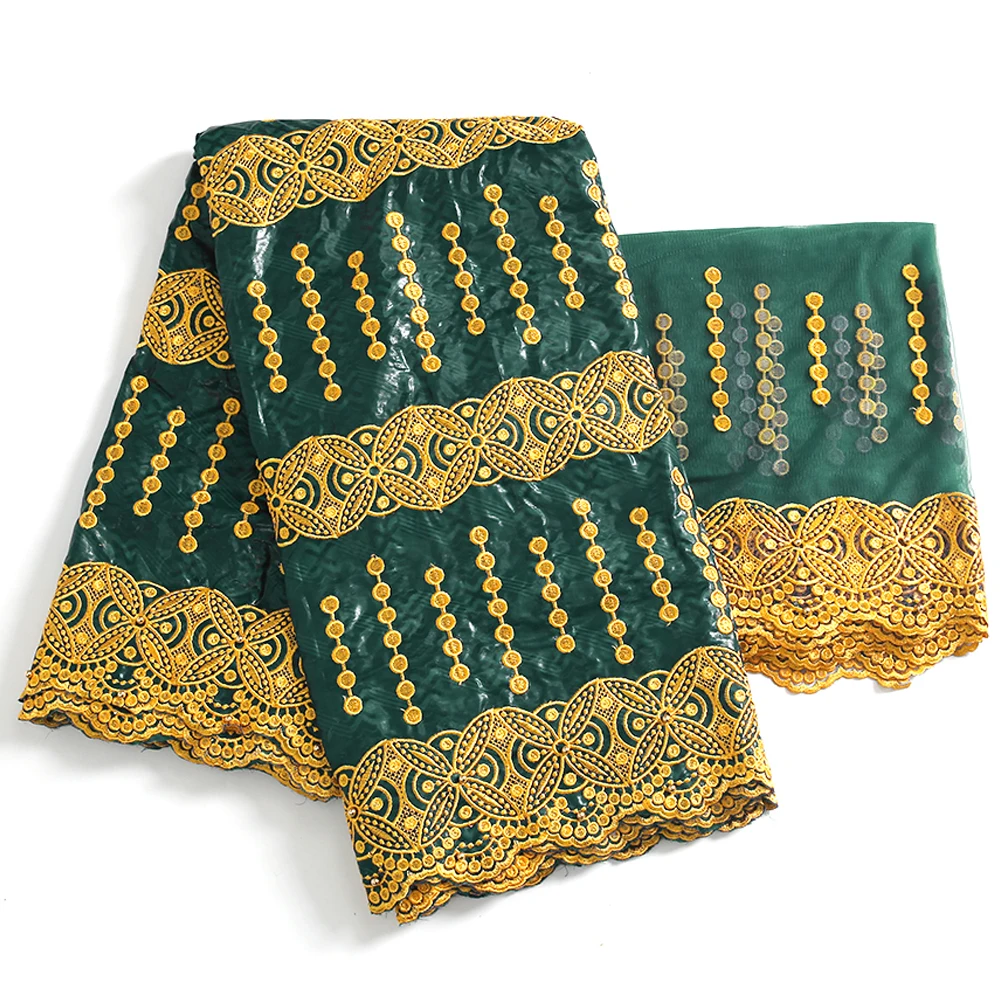 

African Bazin Riche Tissues Guinea Jacquard Brocade Embroidery Fabric For Wedding Dress Material Aso Oke Headtie 5+2 yards/lot