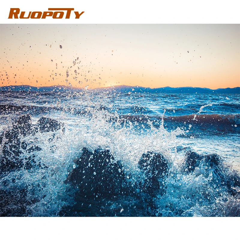 Набор для рисования по номерам на холсте морской пейзаж|Картины номерам| |