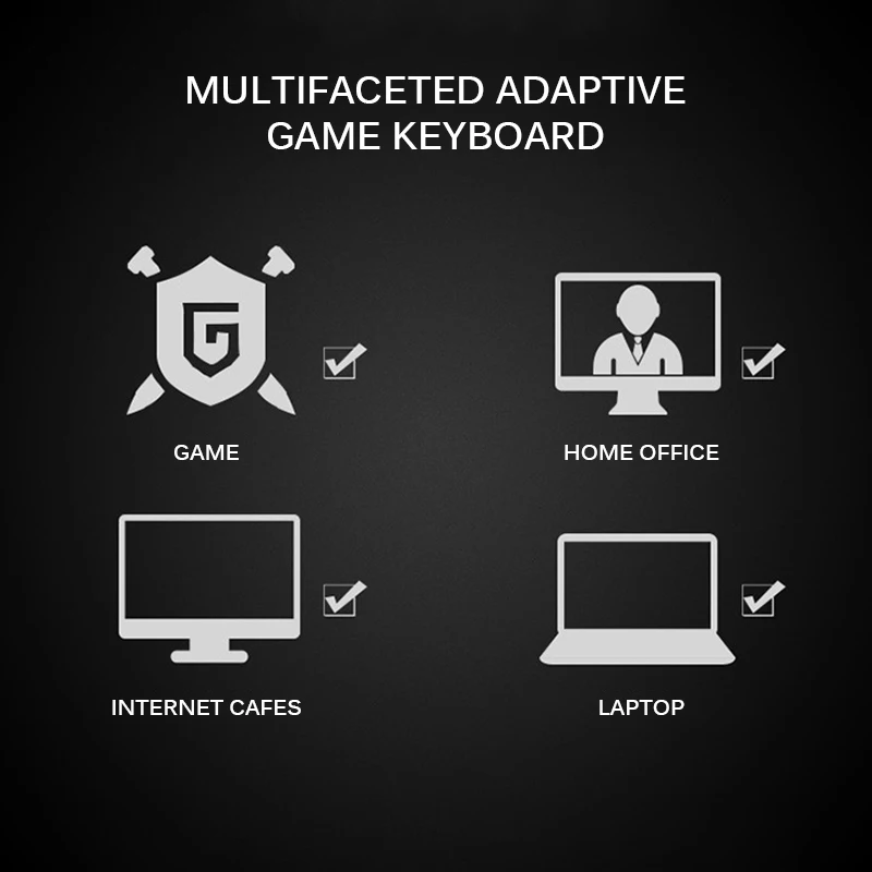 Проводная клавиатура для игр двухместная левая и правая USB с одной рукой Windows