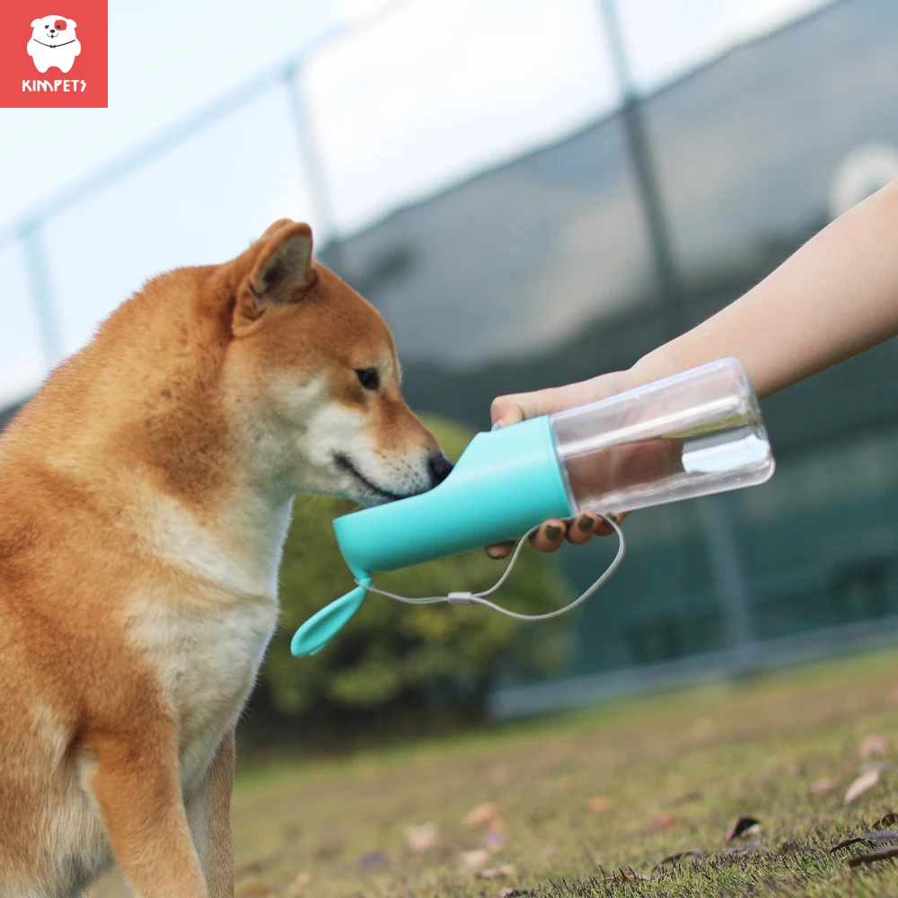 Милая бутылка для воды Kimpets с ушками кролика миска кормления собак портативная